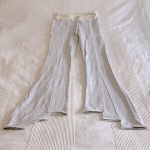 Free People Movement Gray Structured Asymmetrical Flare Sweatpants Size Small